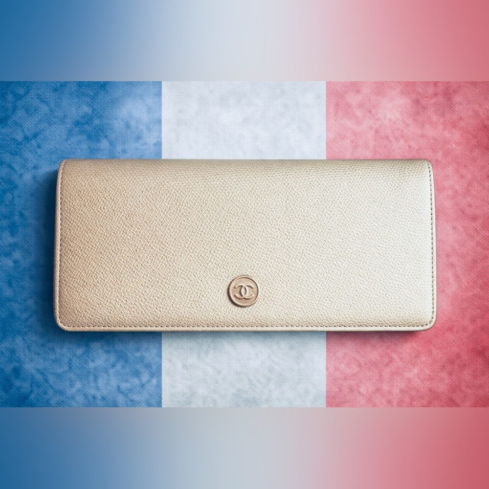 ✨CHANEL Silver Leather Wallet | Made In France | Vintage Collectible | Old 💵🔥✨